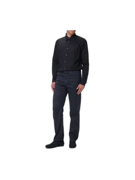 Koszula Zegna popelinowa czarna