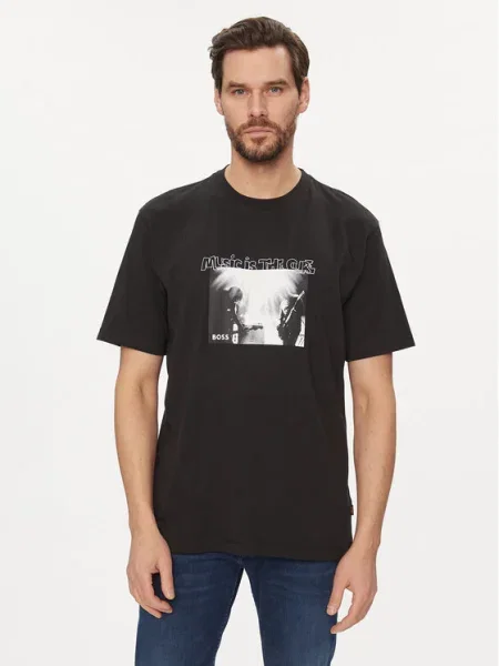 BOSS ORANGE Tricou negru