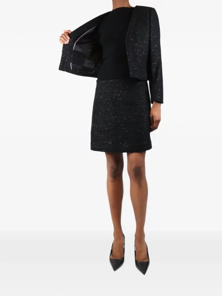 Fustă J.crew cu paiete din tweed negru