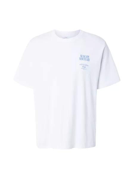 JACK & JONES Tricou albastru deschis / verde pin alb