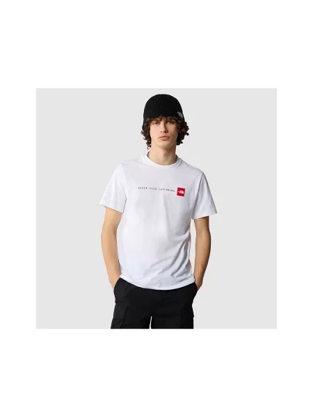 THE NORTH FACE Tricou NEVER STOP EXPLORING roșu / negru alb