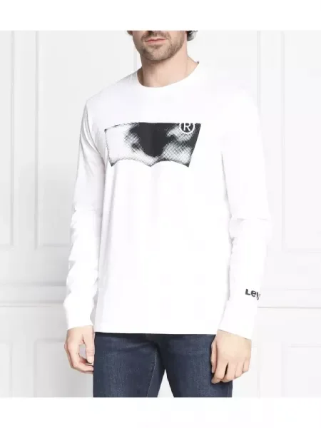 Tricou mânecă lungă Levi's® alb