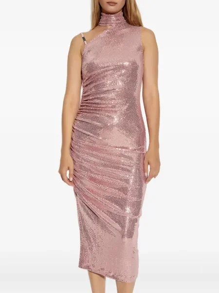 Sukienka jeansowa Versace Jeans Couture garniturowa różowa