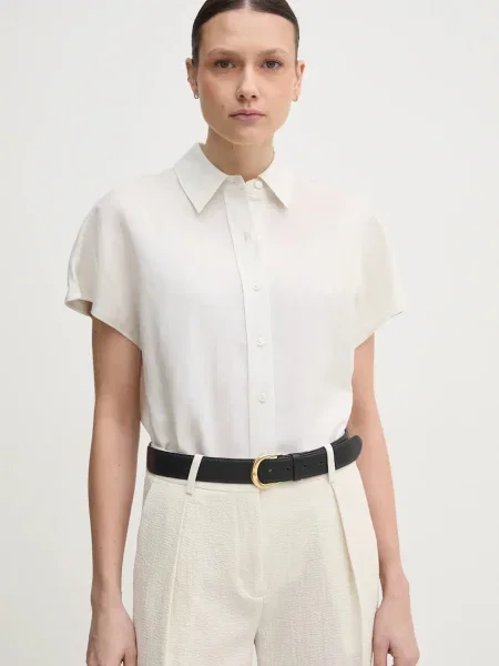 Calvin Klein camasa din amestec de in bej