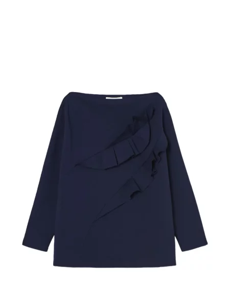 Lung tricou Psophia cu volane albastru