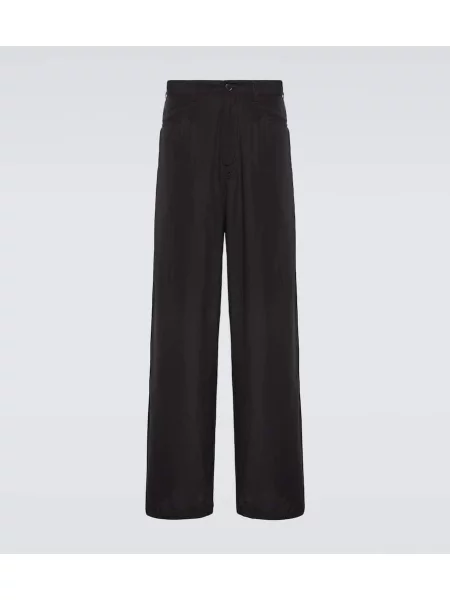 Hlače z visokim pasom Balenciaga z visokim pasom črna