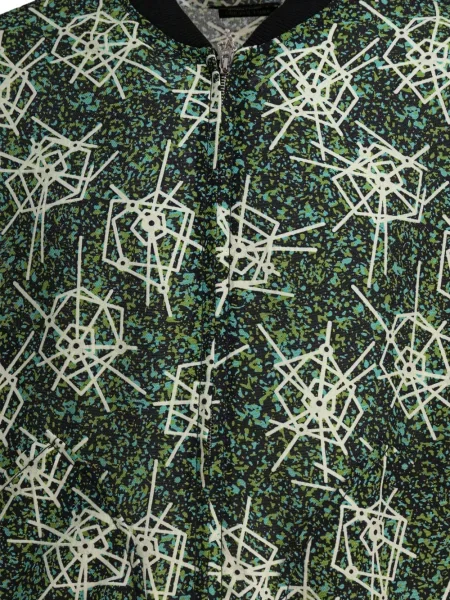 Яке тип бомбър Beams Plus с принт с абстрактен десен зелено