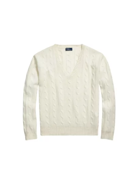 Sweter Polo Ralph Lauren z kaszmiru beżowy