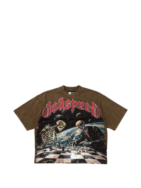 Tricou Godspeed cu imagine maro