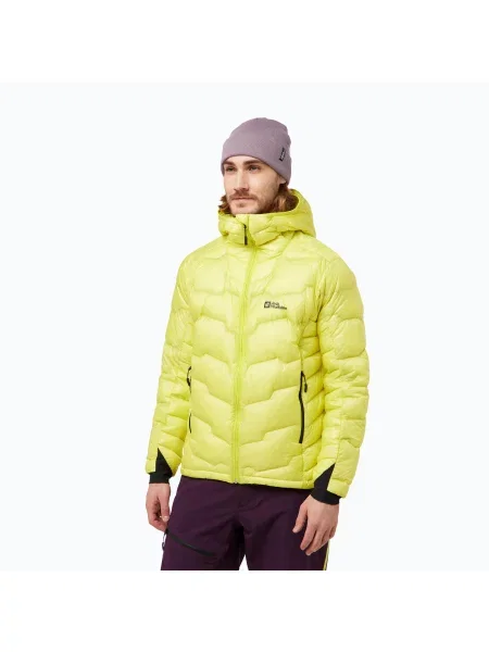 Kurtka puchowa Jack Wolfskin Alpspitze Down Hoody żółta