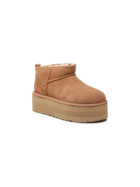 Cizme de zăpadă Ugg Classic Ultra Mini Platform bej