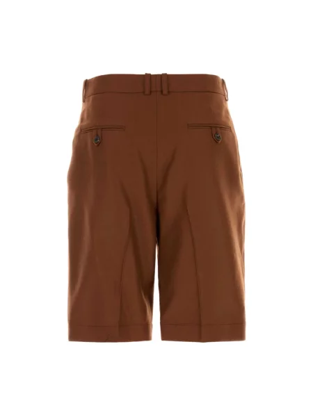 Bermudy Saint Laurent z kaszmiru brązowe