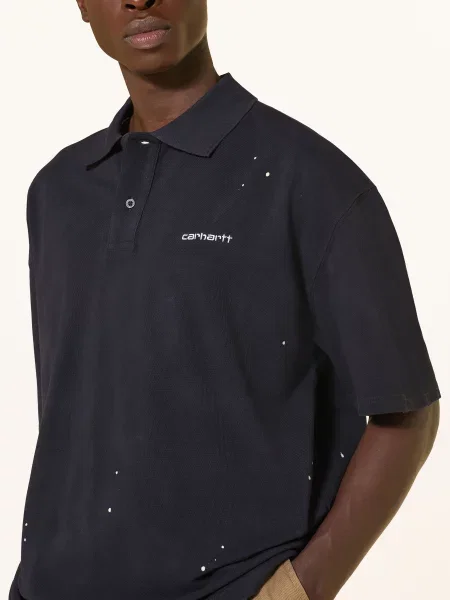 Carhartt Wip Piké Polokošile Painter tmavě modrá bílá