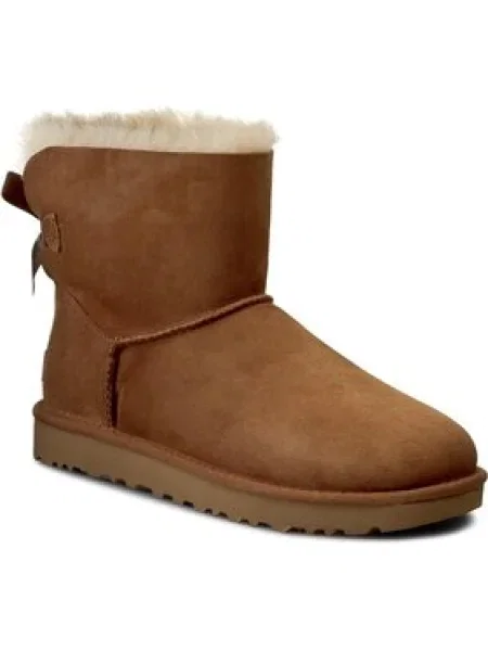 Tenisky Ugg s mašľou hnedá