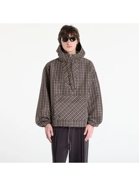 Jachetă Umbro by SlamJam Checked Masked Anorak Beige/ Dark Brown M bej