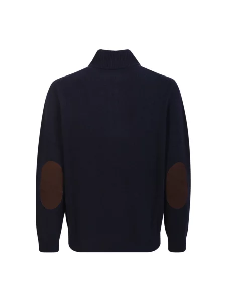 Dzianinowy sweter Barbour niebieski