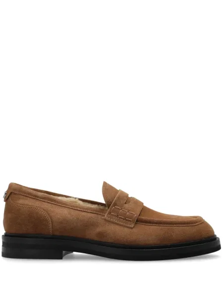 Pantofi loafer Dolce & Gabbana din piele de căprioară maro