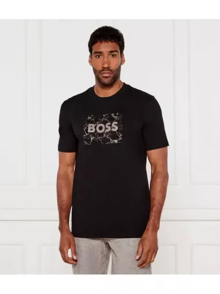 BOSS ORANGE Tricou Te_logospace negru