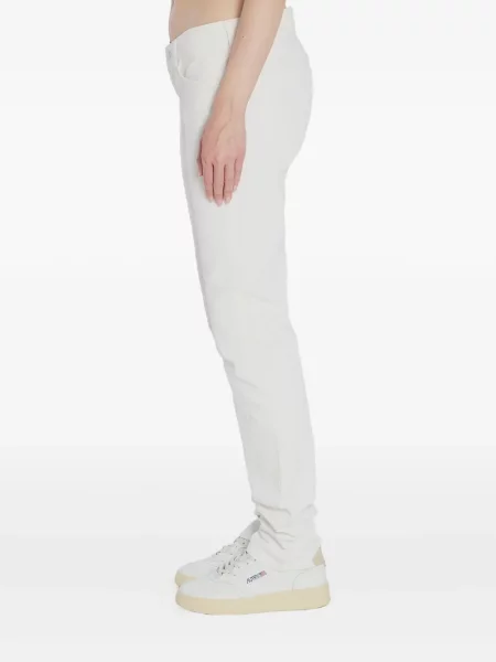 Jeansy 7 For All Mankind z niską talią białe