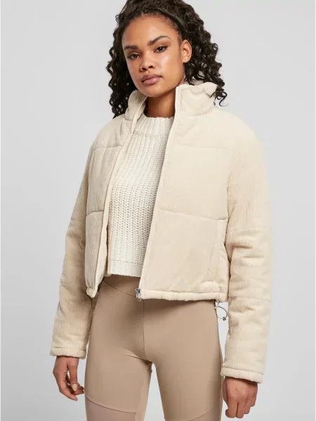 Kurtka puchowa Urban Classics sztruksowa biała