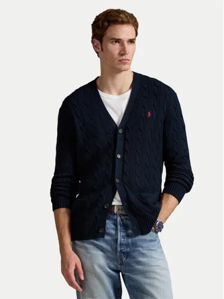 Polo Ralph Lauren Pletena jopica Mornarsko modra