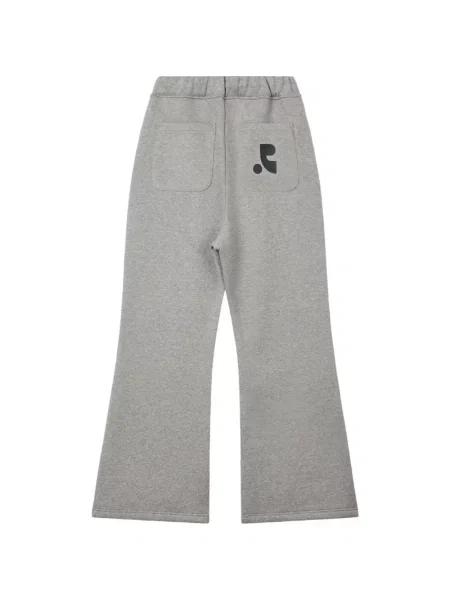 Pantaloni Rest&recreation cu autograf cu cordon gri