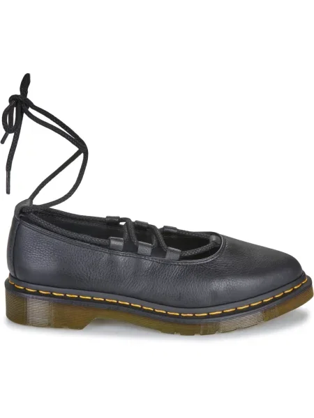 Šnurovacie čipkované tenisky Dr. Martens čierna