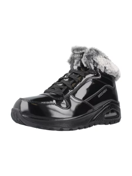 Botki Skechers skórzane czarne