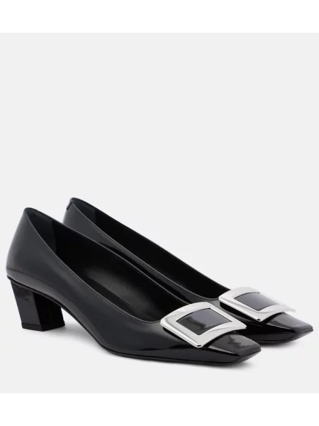 Pantofi cu toc Roger Vivier din piele de lac negru