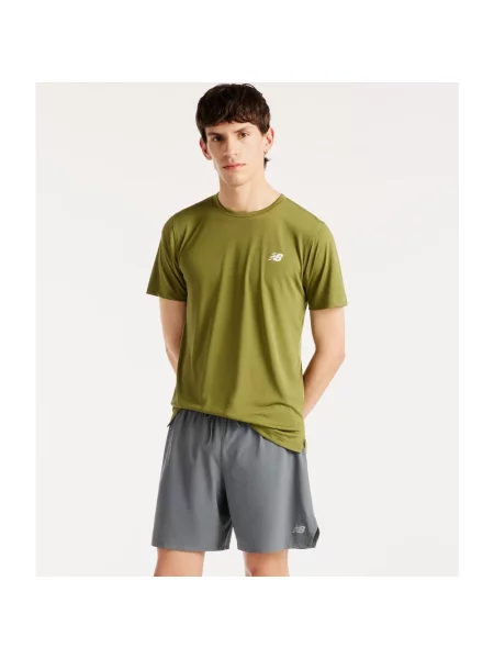 Koszulka z krótkim rękawem New Balance Sport Essentials Utility oliwkowy S zielony