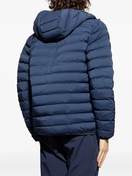 Geacă Ea7 Emporio Armani cu glugă albastru