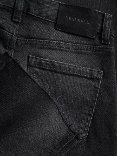 Укороченные джинсы клеш Reserved черные