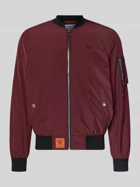 Bomberka z naszywką z logo i wpuszczanymi Original Bombers bordowy