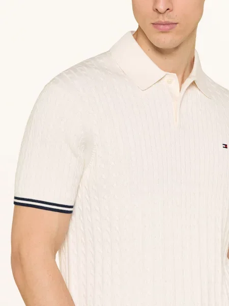 Tommy Hilfiger Pletené Polo Tričko bílá