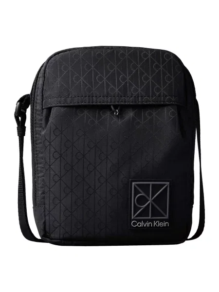 Geantă crossover Calvin Klein Utility Emblem Reporter negru