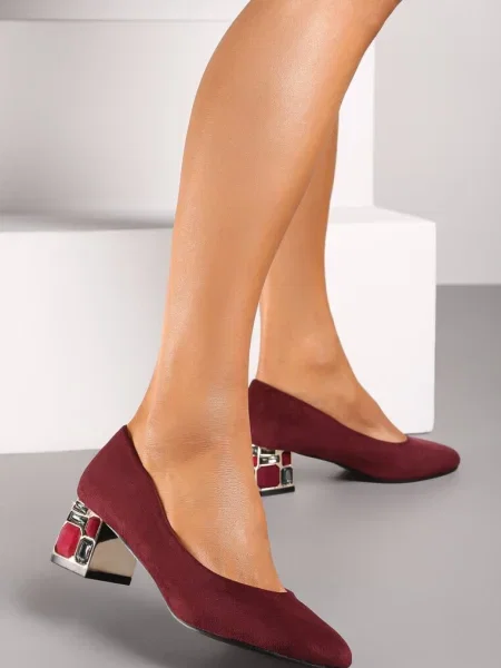Pantofi cu Nailise bordo