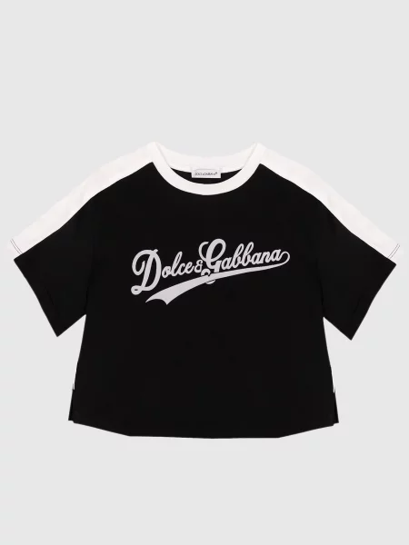 Дитяча футболка з логотипом Dolce&gabbana чорна