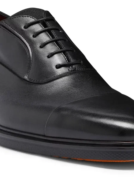 Δερμάτινος σκαρπίνια oxford Santoni μαύρο