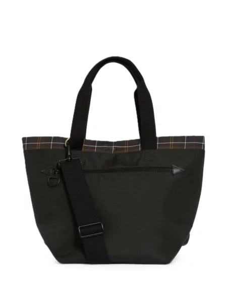 Geantă Barbour în carouri verde