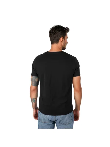 T-shirt AULP BOGUS komfortowy lekki prosty krój czarna