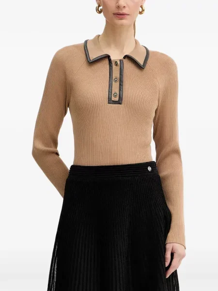 Top Karl Lagerfeld din piele maro
