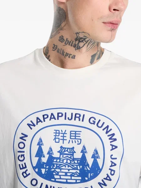 Tricou Napapijri cu imagine alb