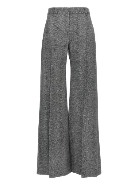 Pantaloni Ermanno Scervino cu model herringbone gri