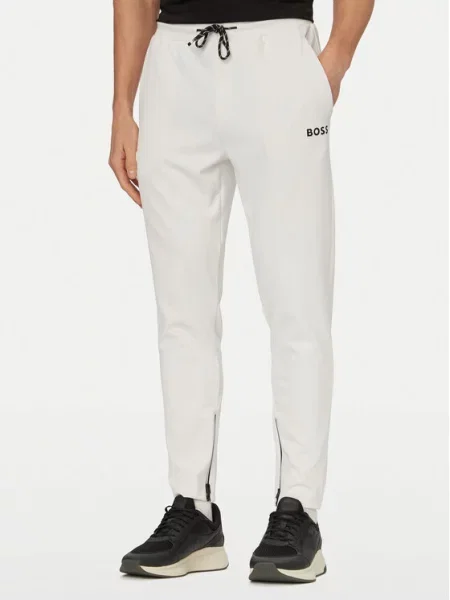 BOSS Pantaloni trening Spin alb