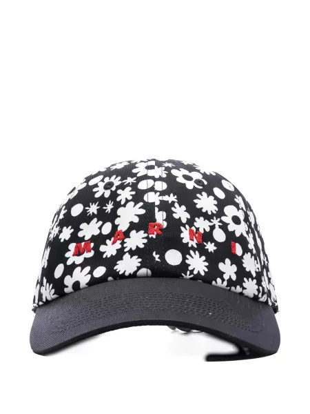 Șapcă Marni cu model floral cu imagine negru