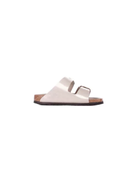 Tenisky Birkenstock Arizona Big Buckle Natural Leather Patent High-Shine Oyster EUR 37 béžové