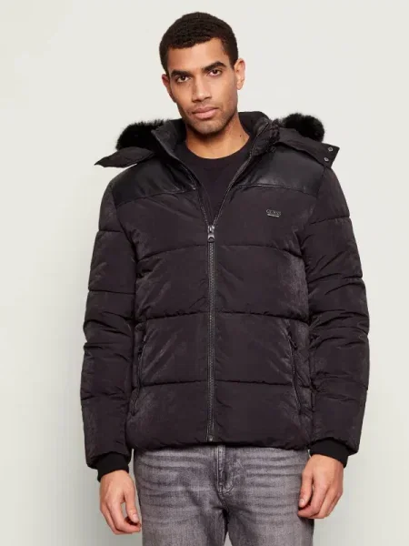 Guess Geacă de iarnă negru