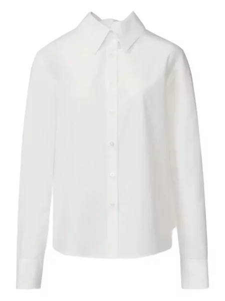 Kołnierzykowy koszula Fabiana Filippi z kokardką biała