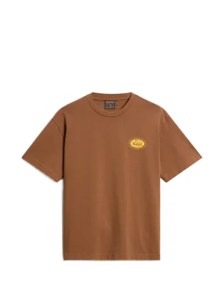 Tricou Woolrich cu imagine maro