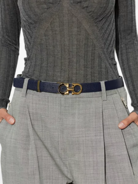 Cu centură reversibil curea Ferragamo verde
